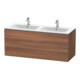 Duravit Meuble sous lavabo L-Cube 129x48,1x55 cm, 2 tiroirs, suspendu, noyer naturel-1