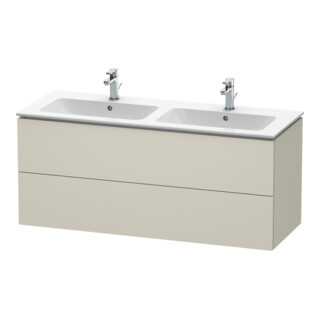 Duravit Meuble sous-lavabo L-Cube 129x48,1x55 cm, 2 tiroirs, suspendu, Tau mat