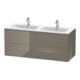 Duravit Meuble sous-lavabo L-Cube 129x48,1x55 cm, 2 tiroirs, wd, façade laquée brillante-1