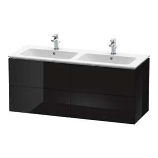 Duravit Meuble sous-lavabo L-Cube 129x48,1x55 cm, 4 tiroirs, suspendu, blanc brillant