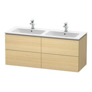 Duravit Meuble sous lavabo L-Cube 129x48,1x55 cm, 4 tiroirs, suspendu, blanc mat