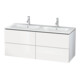 Duravit Meuble sous lavabo L-Cube 129x48,1x55 cm, 4 tiroirs, suspendu, blanc mat