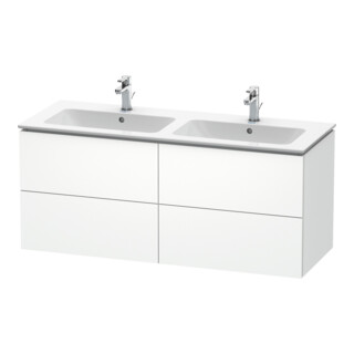 Duravit Meuble sous-lavabo L-Cube 129x48,1x55 cm, 4 tiroirs, suspendu, blanc mat
