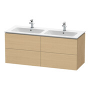 Duravit Meuble sous lavabo L-Cube 129x48,1x55 cm, 4 tiroirs, suspendu, blanc œuf