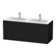 Duravit Meuble sous-lavabo L-Cube 129x48,1x55 cm, 4 tiroirs, suspendu, blanc œuf-1