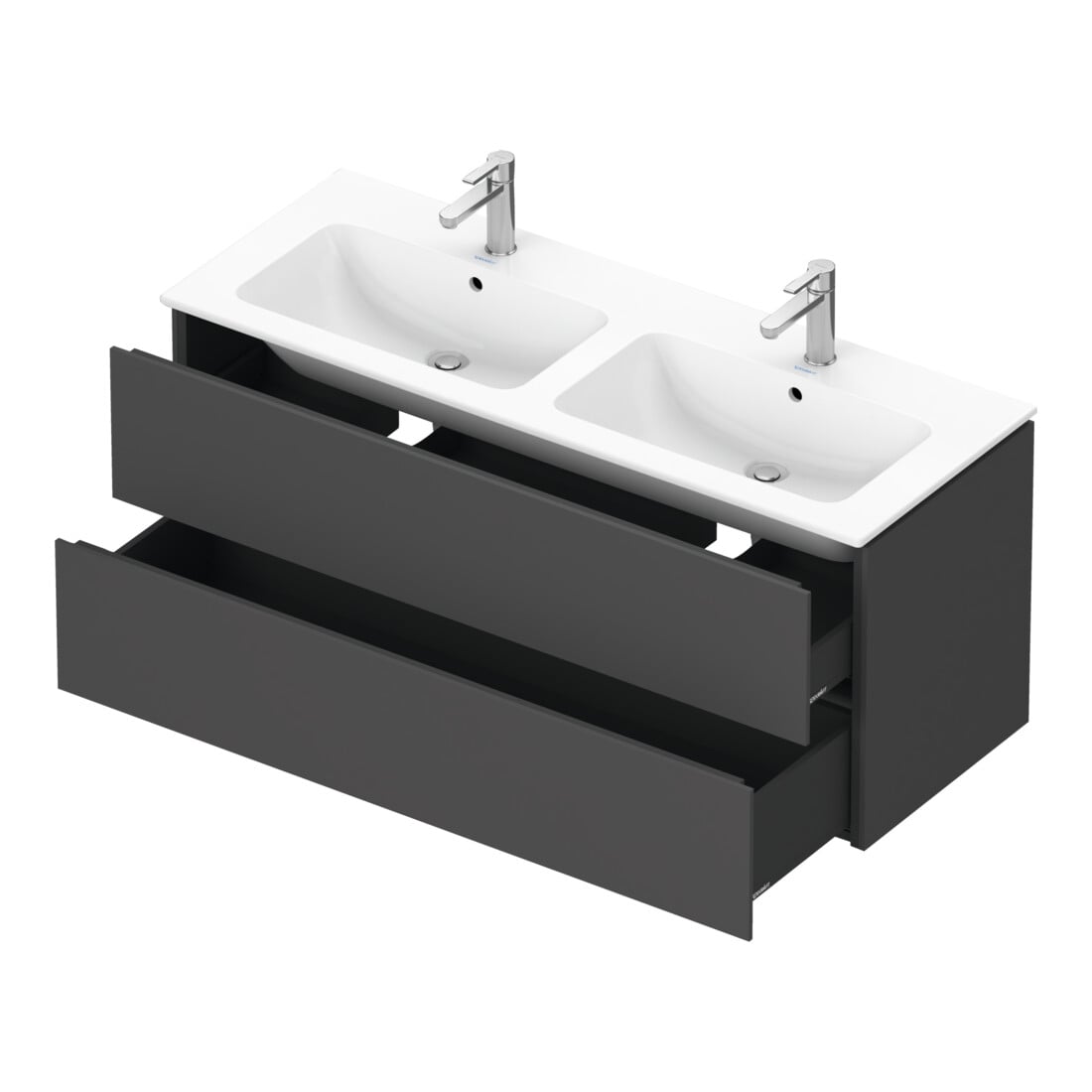 Duravit Meuble sous-lavabo L-Cube 129x48,1x55 cm, 4 tiroirs, suspendu, graph ma