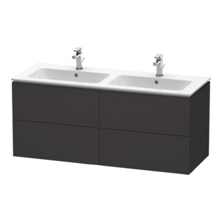 Duravit Meuble sous-lavabo L-Cube 129x48,1x55 cm, 4 tiroirs, suspendu, graphite mat