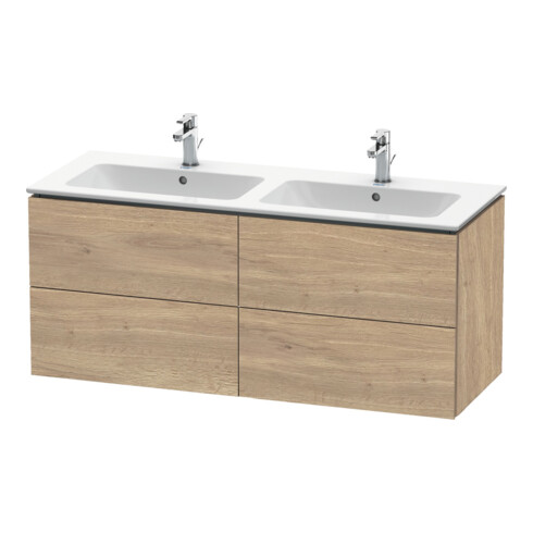 Duravit Meuble sous lavabo L-Cube 129x48,1x55 cm, 4 tiroirs, suspendu, marbre œuf