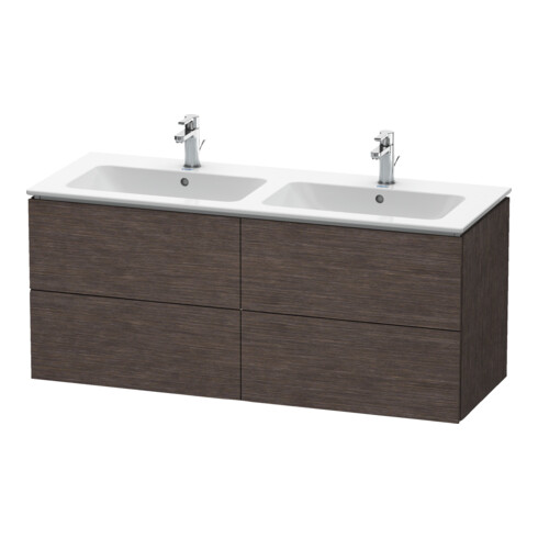 Duravit Meuble sous lavabo L-Cube 129x48,1x55 cm, 4 tiroirs, wd, chêne foncé structuré