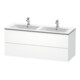 Duravit Meuble sous lavabo L-Cube 129x48,1x55cm, 2 tiroirs, suspendu, blanc mat-1