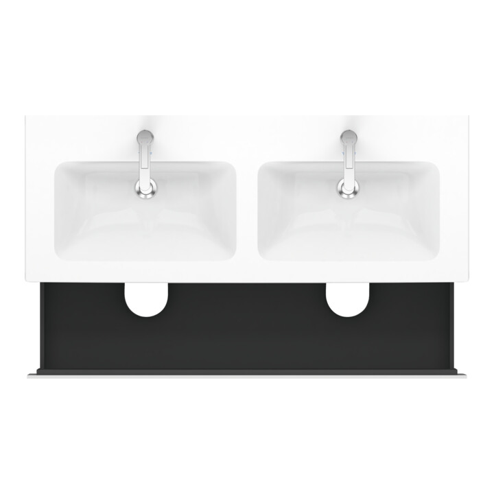 Duravit Meuble sous lavabo L-Cube 129x48,1x55cm, 2 tiroirs, suspendu, blanc mat