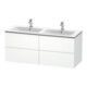 Duravit Meuble sous-lavabo L-Cube 129x48,1x55cm, 4 tiroirs, suspendu, blanc mat-1