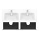 Duravit Meuble sous-lavabo L-Cube 129x48,1x55cm, 4 tiroirs, suspendu, blanc mat