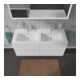 Duravit Meuble sous-lavabo L-Cube 129x48,1x55cm, 4 tiroirs, suspendu, blanc mat