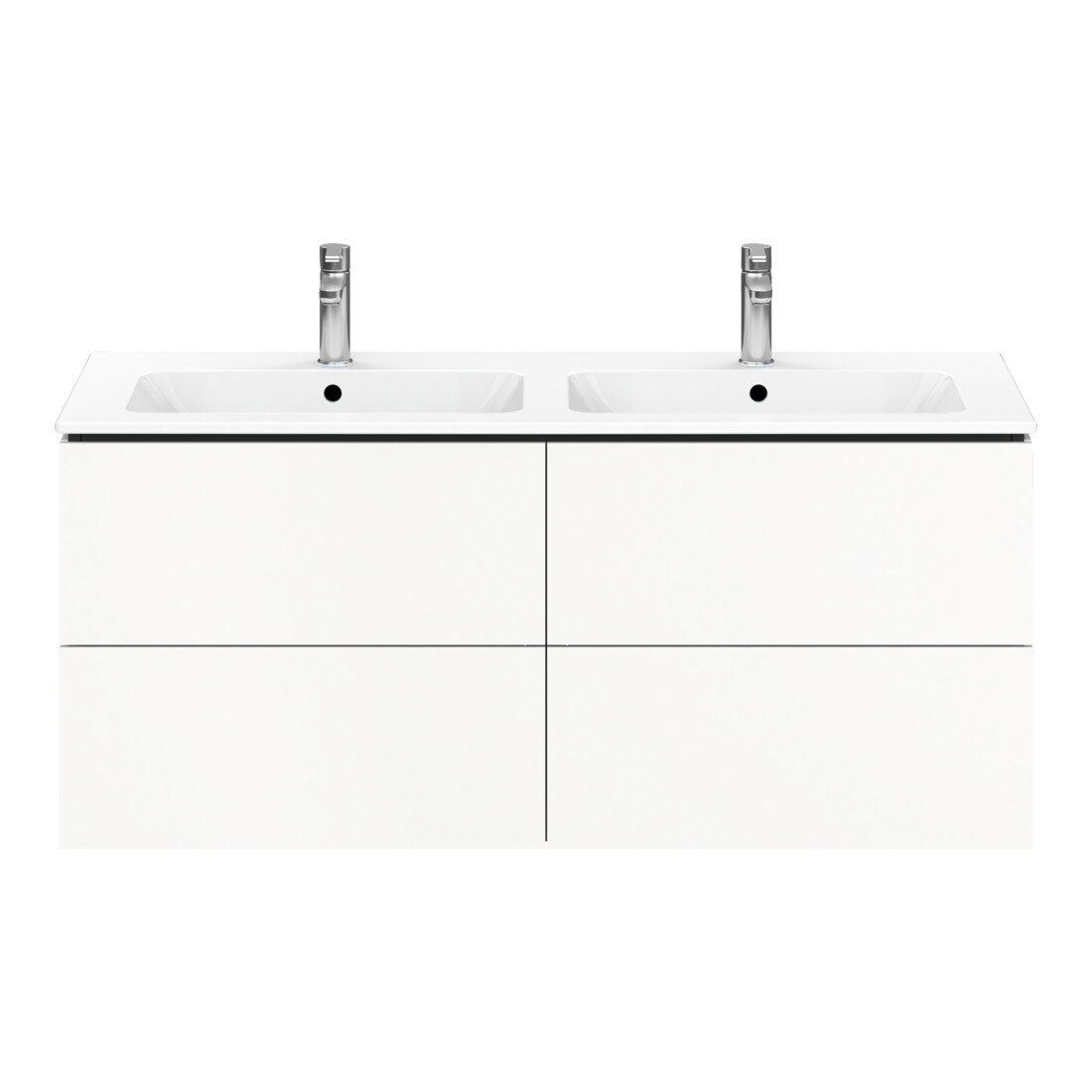 Duravit Meuble sous-lavabo L-Cube 129x48,1x55cm, 4 tiroirs, suspendu, blanc mat
