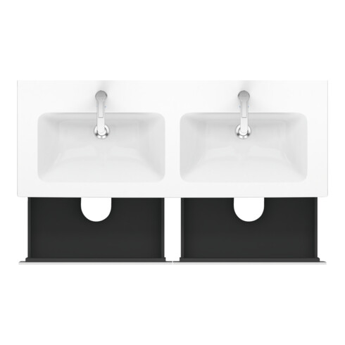 Duravit Meuble sous-lavabo L-Cube 129x48,1x55cm, 4 tiroirs, suspendu, blanc mat