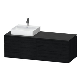 Duravit Meuble sous-lavabo L-Cube 142x55x48,2 cm, 2 tiroirs, à gauche, blanc brillant