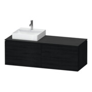 Duravit Meuble sous-lavabo L-Cube 142x55x48,2 cm, 2 tiroirs, à gauche, blanc brillant