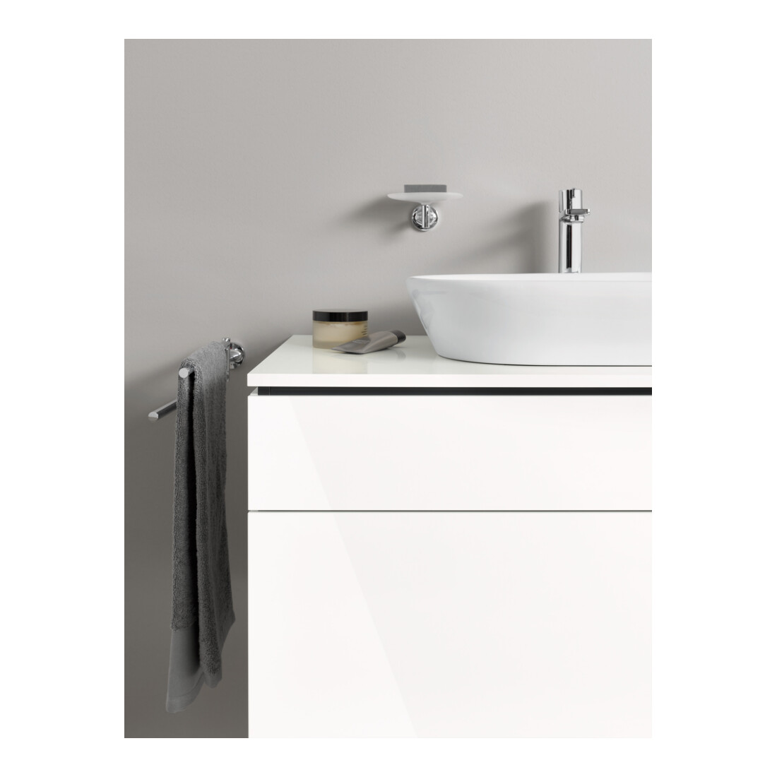 Duravit Meuble sous-lavabo L-Cube 142x55x48,2 cm, 2 tiroirs, blanc brillant, système d'ouverture k