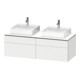 Duravit Meuble sous-lavabo L-Cube 142x55x48,2 cm, 2 tiroirs, blanc mat, système d'ouverture k-1