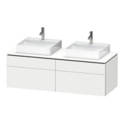 Duravit Meuble sous-lavabo L-Cube 142x55x48,2 cm, 2 tiroirs, blanc mat, système d'ouverture k