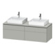 Duravit Meuble sous-lavabo L-Cube 142x55x48,2 cm, 2 tiroirs, blanc mat, système encastré-1