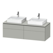 Duravit Meuble sous-lavabo L-Cube 142x55x48,2 cm, 2 tiroirs, blanc mat, système encastré
