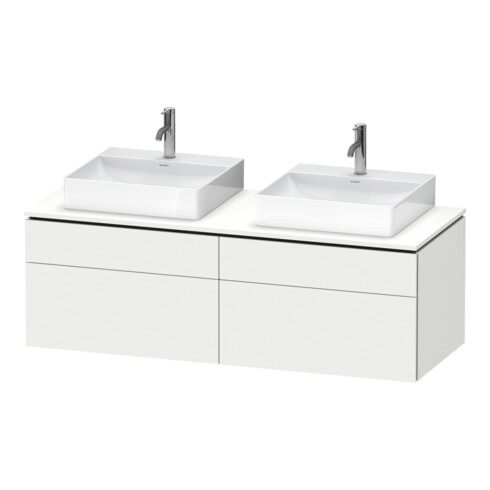 Duravit Meuble sous-lavabo L-Cube 142x55x48,2 cm, 2 tiroirs, blanc mat, système soft-close