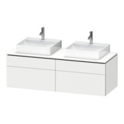Duravit Meuble sous-lavabo L-Cube 142x55x48,2 cm, 2 tiroirs, blanc mat, système soft-close-1