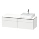 Duravit Meuble sous-lavabo L-Cube 142x55x48,2 cm, 2 tiroirs, bois, à droite, blanc mat-1