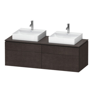 Duravit Meuble sous lavabo L-Cube 142x55x48,2 cm, 2 tiroirs, gris clair, système d'ouverture k
