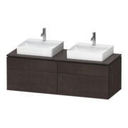 Duravit Meuble sous lavabo L-Cube 142x55x48,2 cm, 2 tiroirs, gris clair, système d'ouverture k-1