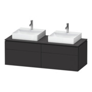 Duravit Meuble sous-lavabo L-Cube 142x55x48,2 cm, 2 tiroirs, gris mat, k EinrSy