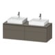 Duravit Meuble sous-lavabo L-Cube 142x55x48,2 cm, 2 tiroirs, gris mat, système d'ouverture soft-close-1