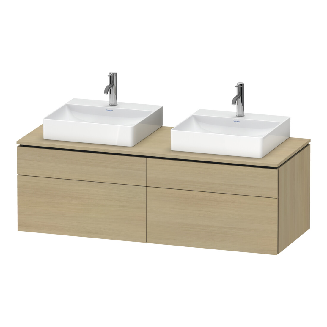Duravit Meuble sous lavabo L-Cube 142x55x48,2 cm, 2 tiroirs, méd. E, k EinrSy