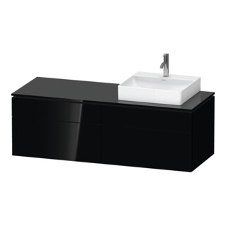 Duravit Meuble sous-lavabo L-Cube 142x55x48,2 cm, 2 tiroirs, wd, à droite, blanc brillant
