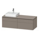 Duravit Meuble sous lavabo L-Cube 142x55x48,2 cm, 2 tiroirs, wd, à gauche, bas. ma-1