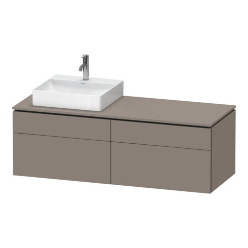 Duravit Meuble sous lavabo L-Cube 142x55x48,2 cm, 2 tiroirs, wd, à gauche, bas. ma