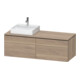 Duravit Meuble sous lavabo L-Cube 142x55x48,2 cm, 2 tiroirs, wd, à gauche, blanc marbré-1