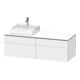 Duravit Meuble sous lavabo L-Cube 142x55x48,2 cm, 2 tiroirs, wd, à gauche, blanc mat-1