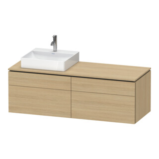 Duravit Meuble sous lavabo L-Cube 142x55x48,2 cm, 2 tiroirs, wd, à gauche, Ei Nat