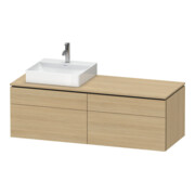 Duravit Meuble sous lavabo L-Cube 142x55x48,2 cm, 2 tiroirs, wd, à gauche, Ei Nat
