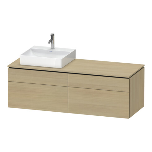 Duravit Meuble sous-lavabo L-Cube 142x55x48,2 cm, 2 tiroirs, wd, à gauche, méd. Ei