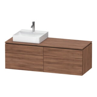 Duravit Meuble sous-lavabo L-Cube 142x55x48,2 cm, 2 tiroirs, wd, à gauche, N Nat