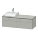 Duravit Meuble sous lavabo L-Cube 142x55x48,2 cm, 2 tiroirs, wd, An L, bg ma-1