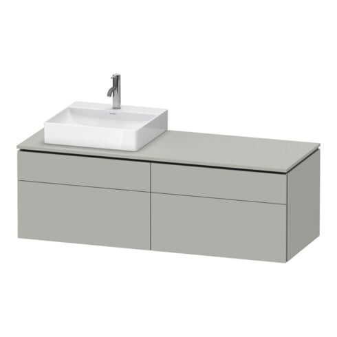 Duravit Meuble sous lavabo L-Cube 142x55x48,2 cm, 2 tiroirs, wd, An L, bg ma