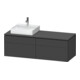 Duravit Meuble sous lavabo L-Cube 142x55x48,2 cm, 2 tiroirs, wd, An L, graph ma-1