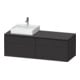 Duravit Meuble sous-lavabo L-Cube 142x55x48,2 cm, 2 tiroirs, wd, An L, gris mat-1