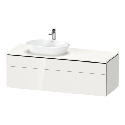 Duravit Meuble sous-lavabo L-Cube 142x55x48,2 cm, AS L, blanc brillant, système d'installation encastré