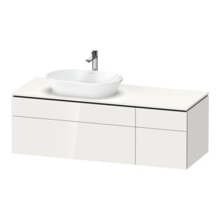 Duravit Meuble sous lavabo L-Cube 142x55x48,2 cm, AS L, blanc brillant, système d'ouverture k